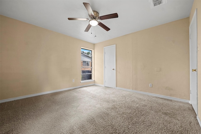 6639 Feather Creek Dr, Houston, TX 77086 - carpeted spare room with a ceiling fan and baseboards