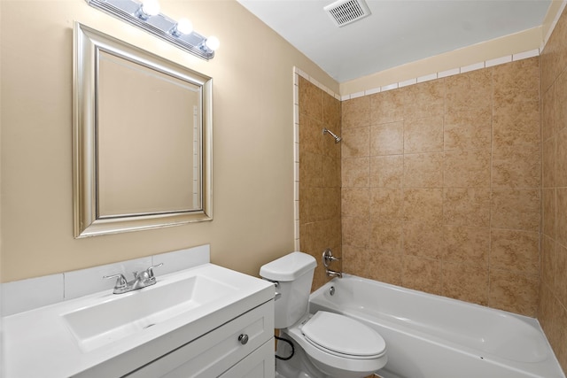 6639 Feather Creek Dr, Houston, TX 77086 - full bath featuring toilet, vanity, and shower / bath combination