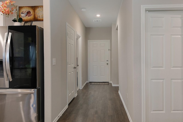 309 Cumberland Forest Dr, Magnolia, TX 77354 - hall featuring dark wood finished floors and baseboards