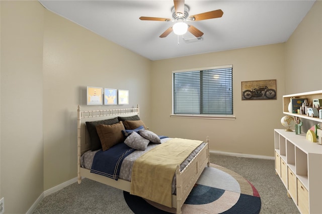 5732 Montclair Hill Ln, Rosharon, TX 77583 - carpeted bedroom with baseboards and ceiling fan