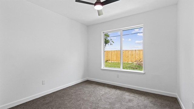 8603 Twisting Vine Ln, Houston, TX 77040 - empty room with carpet flooring, ceiling fan, and baseboards