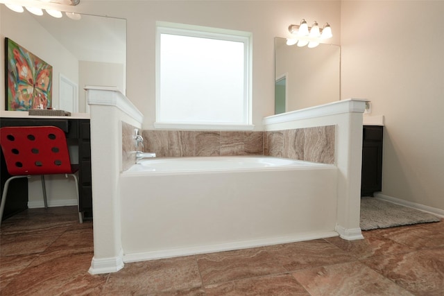 3314 Tall Sycamore Trl, Katy, TX 77493 - bathroom with a garden tub and vanity
