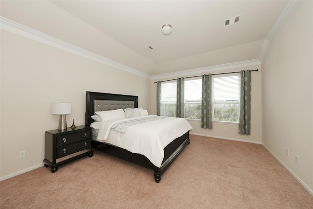 3314 Tall Sycamore Trl, Katy, TX 77493 - bedroom with light carpet, baseboards, and ornamental molding