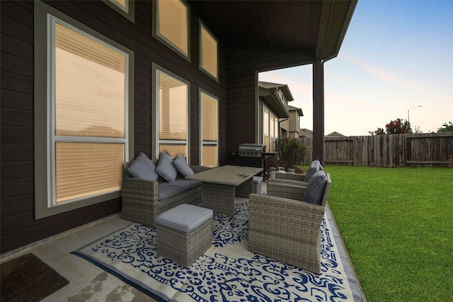 3314 Tall Sycamore Trl, Katy, TX 77493 - view of patio with an outdoor living space and area for grilling