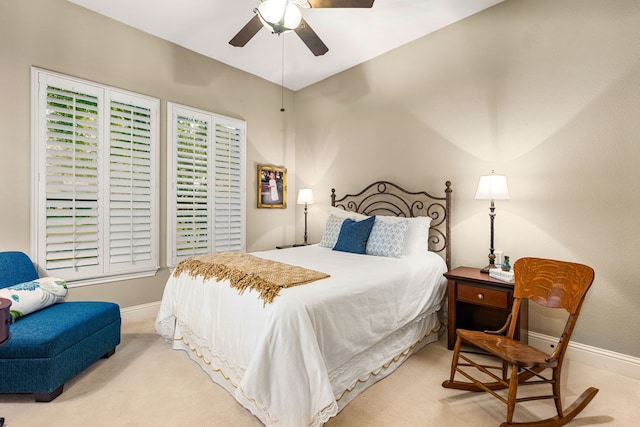 212 Salmon Creek Ln, Friendswood, TX 77546 - carpeted bedroom featuring baseboards and a ceiling fan