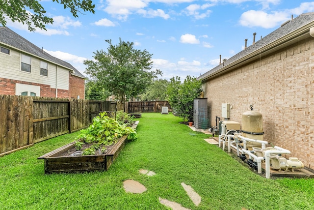 212 Salmon Creek Ln, Friendswood, TX 77546 - view of yard featuring a vegetable garden