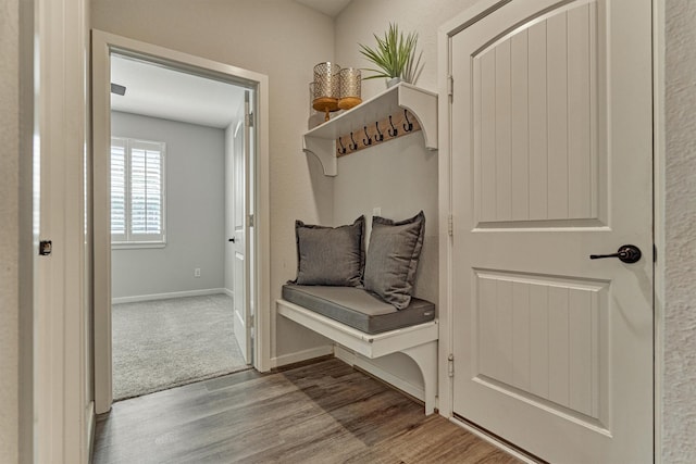 109 Pepper Grass Pl, Montgomery, TX 77316 - mudroom featuring wood finished floors and baseboards