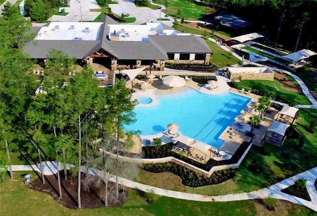 109 Pepper Grass Pl, Montgomery, TX 77316 - aerial view of a pool
