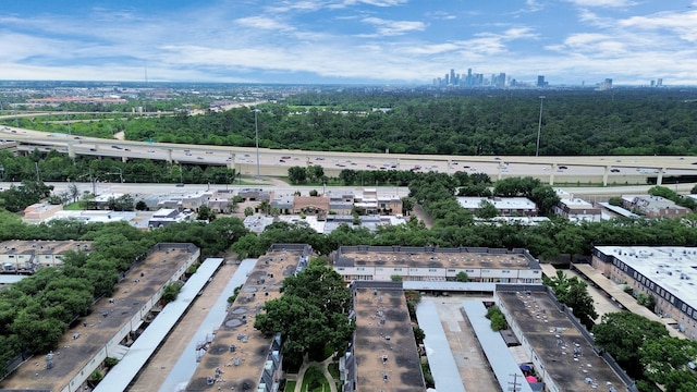 405 N Post Oak Ln Unit 405, Houston, TX 77024 - aerial overview of property's location featuring a main thoroughfare and nearby urban area