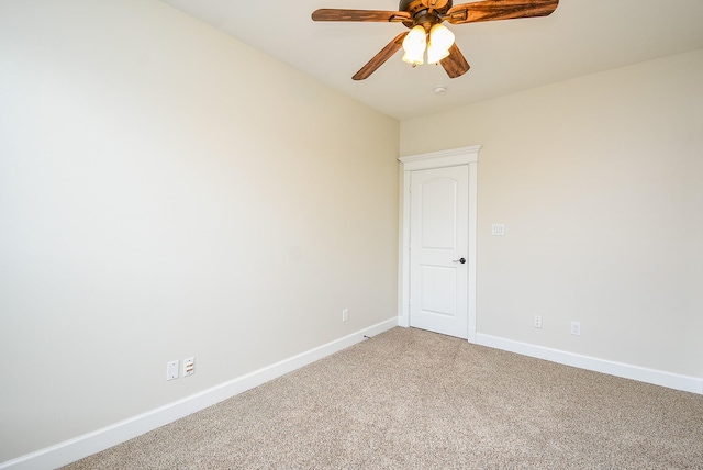 321 W 26th St Unit A, Houston, TX 77008 - spare room with light carpet, a ceiling fan, baseboards, and a smoke detector