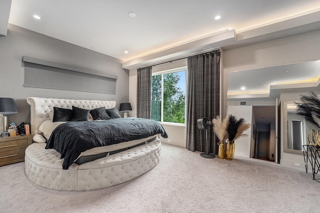 1116 Peden St, Houston, TX 77006 - carpeted bedroom with recessed lighting and baseboards