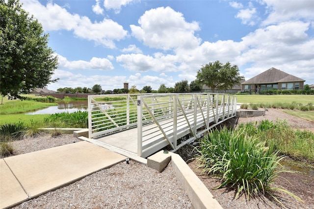 22911 Pearl Glen Dr, Richmond, TX 77469 - view of patio with a water view