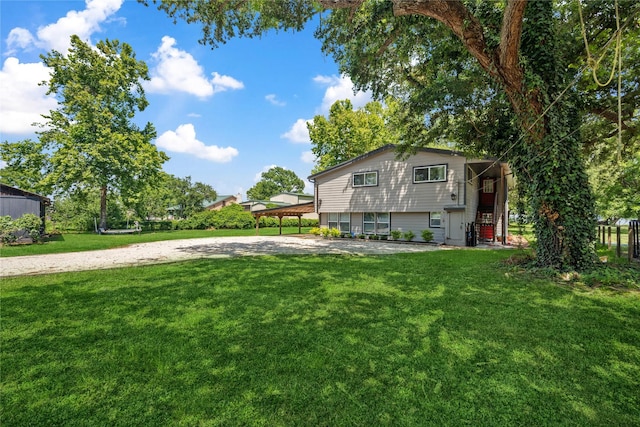 480 Johnson Rd, Coldspring, TX 77331 - view of front facade featuring a front lawn