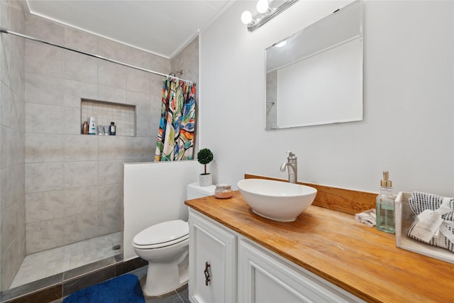 480 Johnson Rd, Coldspring, TX 77331 - full bath with tiled shower, vanity, and toilet