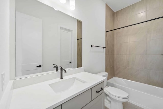 12834 Forest Garden Ct, Conroe, TX 77302 - bathroom featuring vanity, toilet, and  shower combination