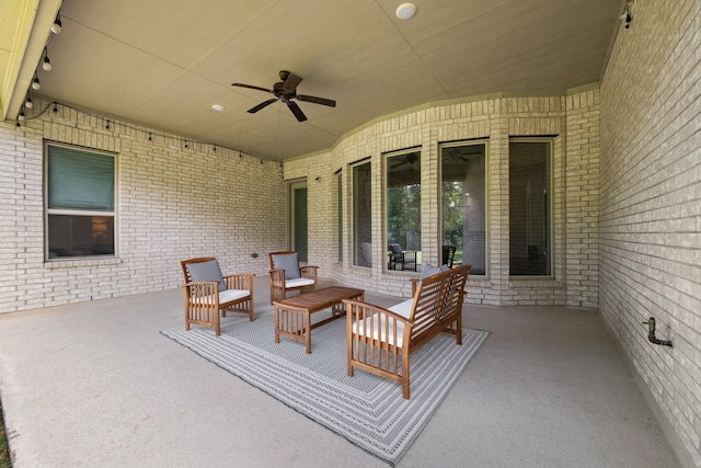 4051 Ashland Woods Dr, Spring, TX 77386 - view of patio with a ceiling fan