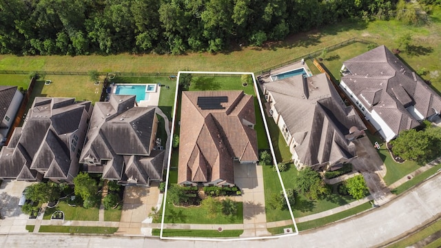 4051 Ashland Woods Dr, Spring, TX 77386 - view of property location with property boundaries highlighted and a pool area