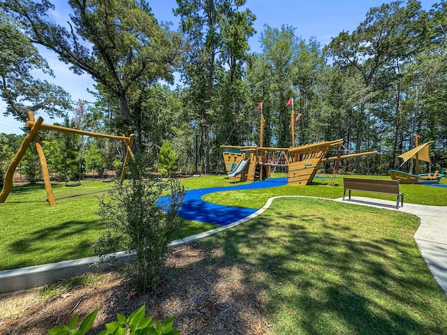 4051 Ashland Woods Dr, Spring, TX 77386 - view of playground featuring a lawn