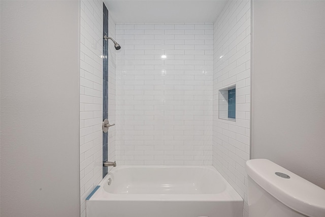 8314 Burning Hills Dr, Houston, TX 77071 - bathroom featuring toilet and shower / bathtub combination
