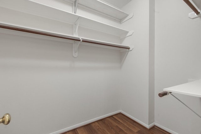 1327 Mission Chase Dr, Houston, TX 77077 - walk in closet with dark wood-style floors