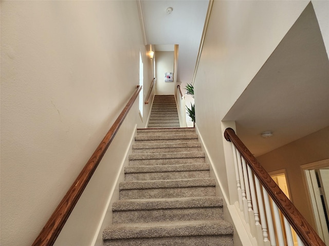 2722 Crawford St, Houston, TX 77004 - stairway featuring carpet