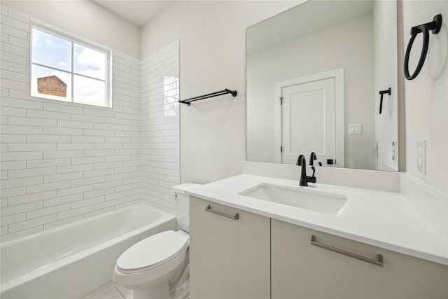 3907D Tulane St, Houston, TX 77018 - full bathroom with vanity, toilet, and shower / bath combination
