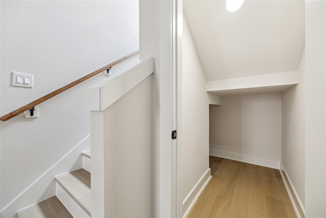 3907D Tulane St, Houston, TX 77018 - stairs featuring wood finished floors and baseboards