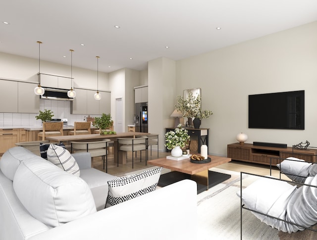 3907D Tulane St, Houston, TX 77018 - living area featuring recessed lighting