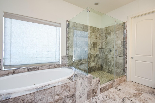 4220 Law St, Houston, TX 77005 - bathroom with a whirlpool tub and a shower stall