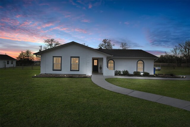 4620 Springfield Ln, Brenham, TX 77833 - ranch-style home with a front lawn