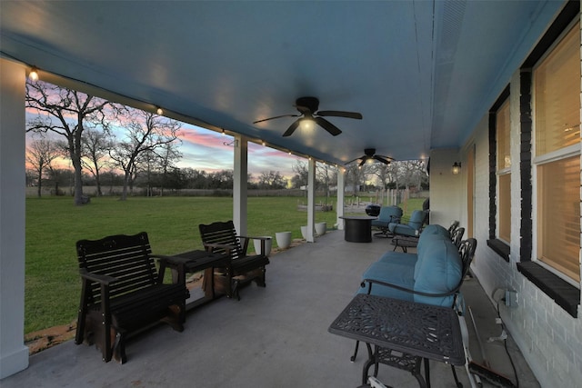 4620 Springfield Ln, Brenham, TX 77833 - view of patio with ceiling fan