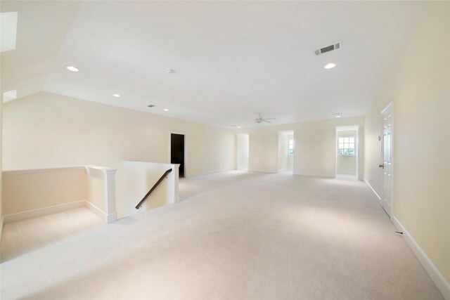 31 Southern Crescent Ct, The Woodlands, TX 77380 - empty room with recessed lighting, light colored carpet, baseboards, and a ceiling fan