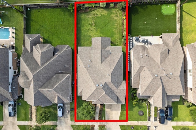 10115 Cypress Path, Missouri City, TX 77459 - aerial view of residential area with property parcel outlined