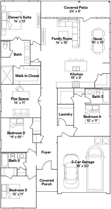 349 Tejas Trl, Waller, TX 77484 - view of property floor plan