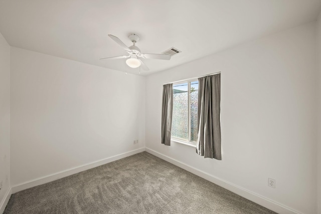 3810 Bellefontaine St, Houston, TX 77025 - carpeted empty room featuring baseboards and ceiling fan