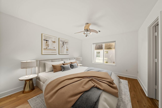 3810 Bellefontaine St, Houston, TX 77025 - bedroom with wood finished floors and ceiling fan