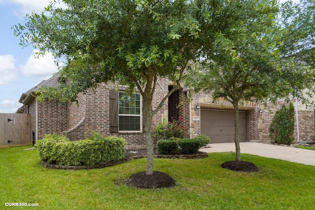 1522 Richland Hollow Ln, Friendswood, TX 77546 - view of front facade with driveway, brick siding, and an attached garage