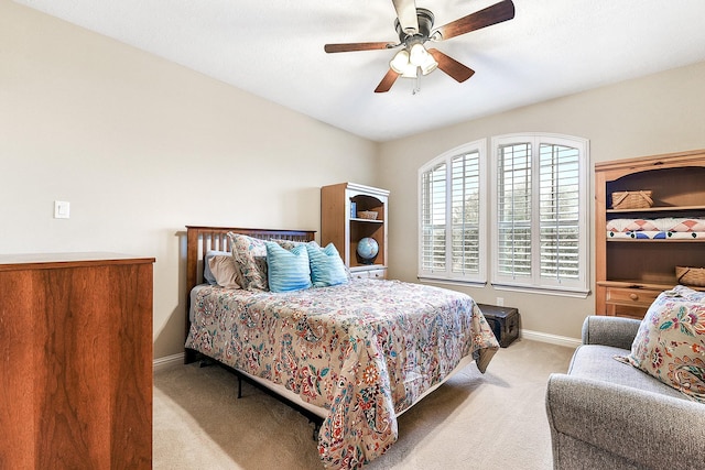 5702 Mustang Ridge Ln, Fulshear, TX 77441 - bedroom with carpet, baseboards, and a ceiling fan