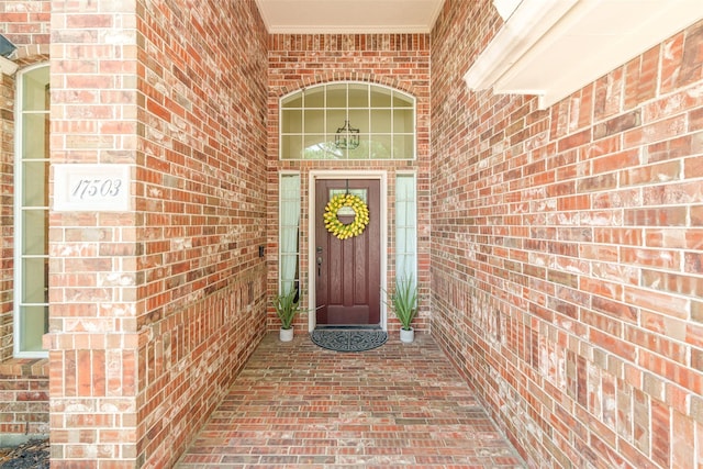 17503 Whispering Star Ct, Houston, TX 77095 - property entrance featuring brick siding