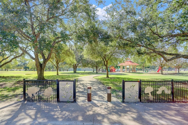 4410 Spellman Rd, Houston, TX 77035 - view of community featuring a gazebo and a gate