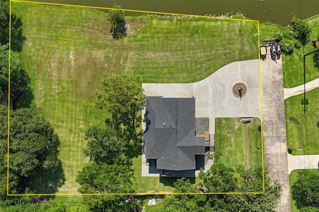 719 Fairfield St, Shoreacres, TX 77571 - view from above of property featuring property parcel outlined