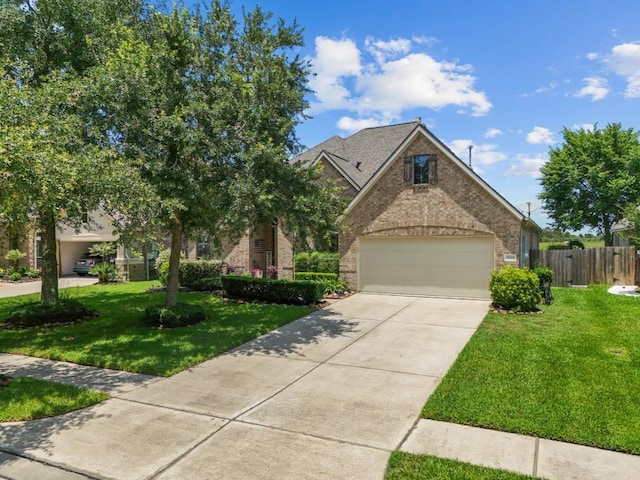 4510 Bonita Way, League City, TX 77573 - view of front of house featuring brick siding, a garage, and driveway