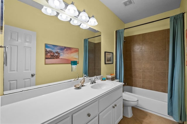 4510 Bonita Way, League City, TX 77573 - bathroom featuring tile patterned flooring, toilet, vanity, and shower / bath combo