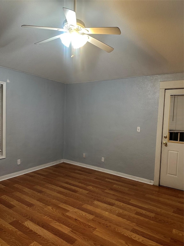 227 S Brownell St, La Porte, TX 77571 - spare room featuring a ceiling fan and wood finished floors