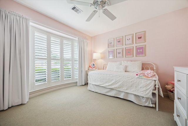 2910 Ann Arbor Dr, Houston, TX 77063 - carpeted bedroom with ceiling fan