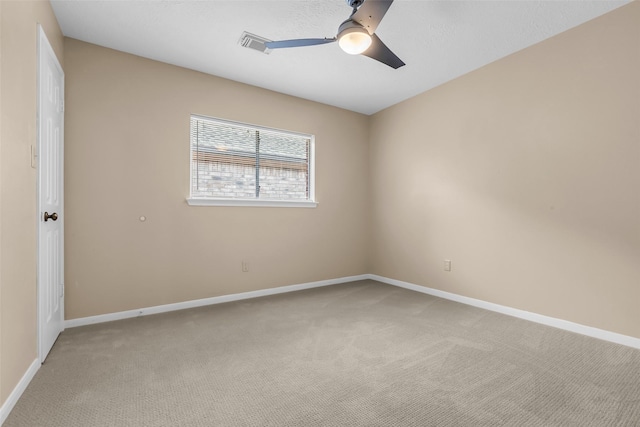 5514 Clarkston Ln, Spring, TX 77379 - unfurnished room featuring light carpet, a ceiling fan, and baseboards