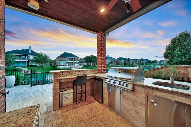17862 Camp Cove Dr, Cypress, TX 77429 - view of patio / terrace featuring a residential view and exterior bar