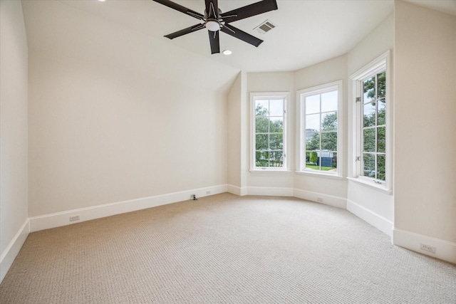 3423 Ella Lee Ln, Houston, TX 77027 - unfurnished room with light colored carpet, baseboards, a ceiling fan, and recessed lighting
