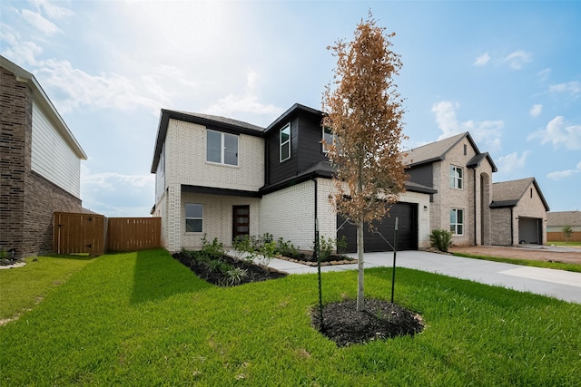 5819 Grantgrala Dr, Katy, TX 77493 - view of front of property featuring brick siding, concrete driveway, a gate, and an attached garage