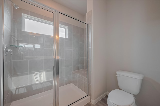 5819 Grantgrala Dr, Katy, TX 77493 - bathroom with toilet and a shower stall